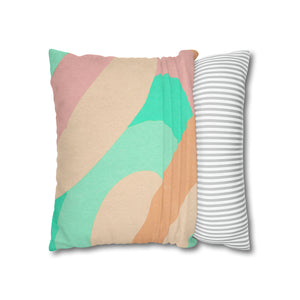 BEACHES - Spun Polyester Square Pillow Case 16x16" (Slip Only)