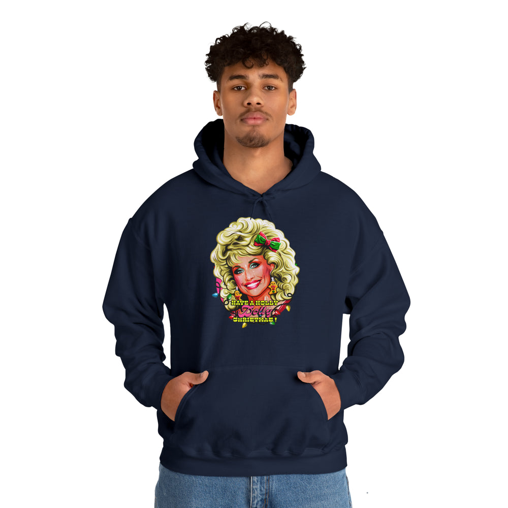 Have A Holly Dolly Christmas! [Australian-Printed] - Unisex Heavy Blend™ Hooded Sweatshirt