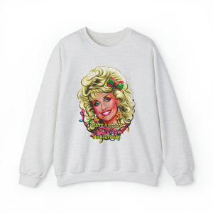 Have A Holly Dolly Christmas! [UK-Printed] - Unisex Heavy Blend™ Crewneck Sweatshirt