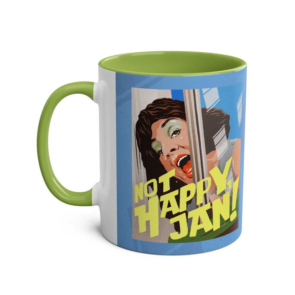 NOTE HAPPY, JAN! [UK-Printed] - Two-Tone Coffee Mugs, 11oz