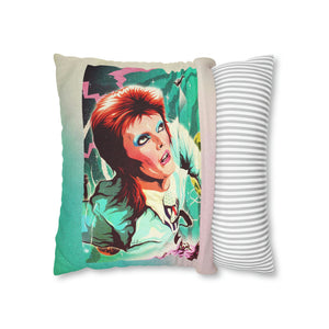 GALACTIC BOWIE - Spun Polyester Square Pillow Case 16x16" (Slip Only)