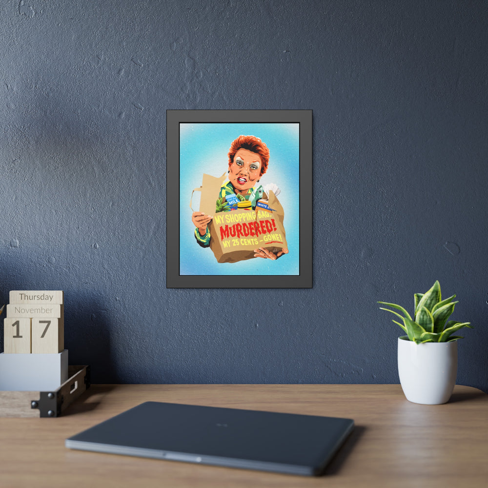 My Shopping Bag, Murdered! - Framed Paper Posters