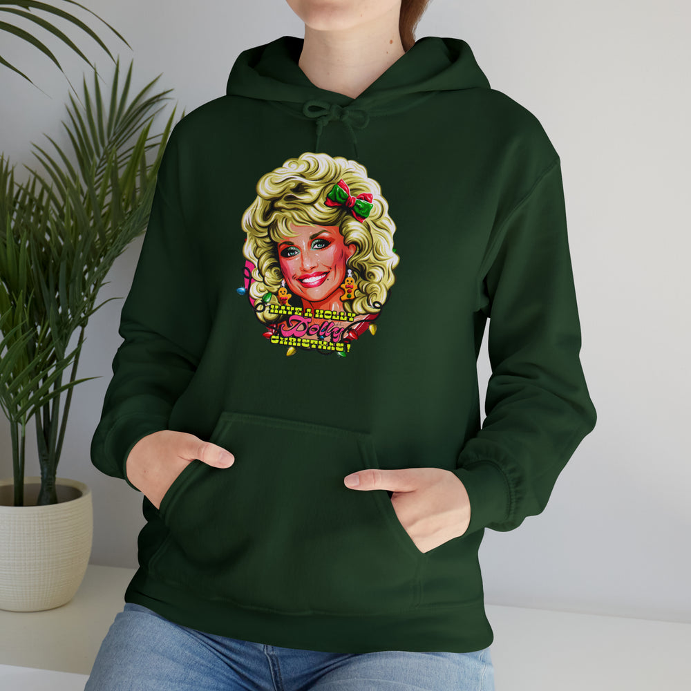 Have A Holly Dolly Christmas! [Australian-Printed] - Unisex Heavy Blend™ Hooded Sweatshirt