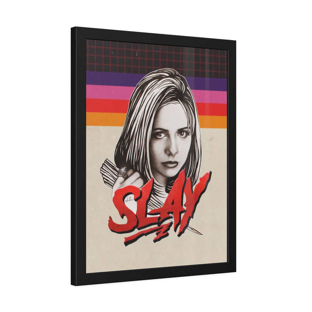 SLAY [Coloured-BG] - Framed Paper Posters