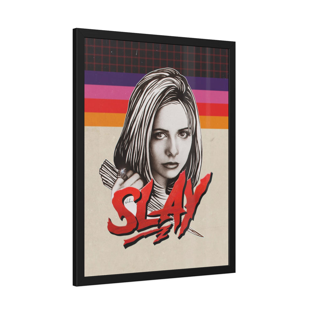 SLAY [Coloured-BG] - Framed Paper Posters