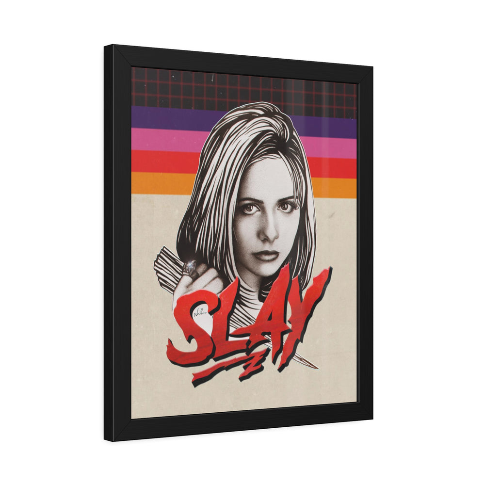 SLAY [Coloured-BG] - Framed Paper Posters