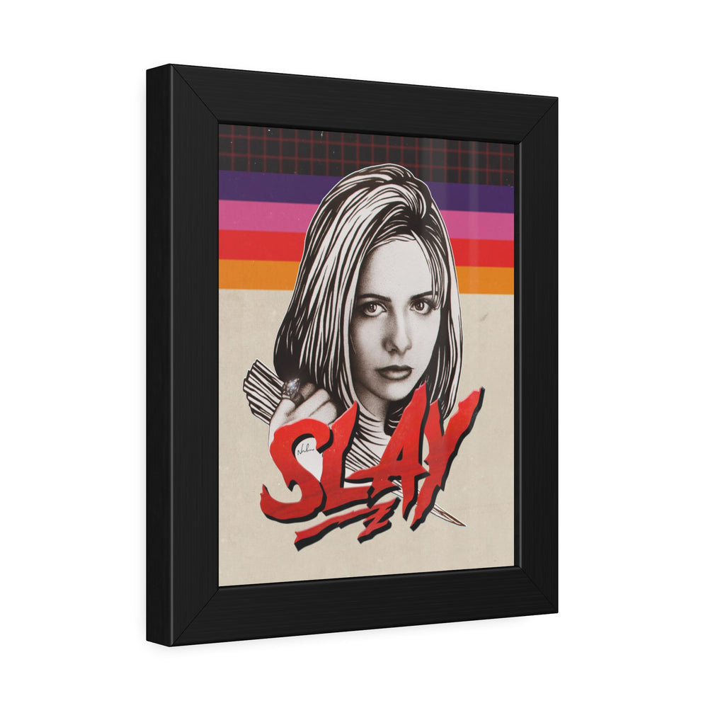 SLAY [Coloured-BG] - Framed Paper Posters