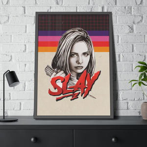 SLAY [Coloured-BG] - Framed Paper Posters