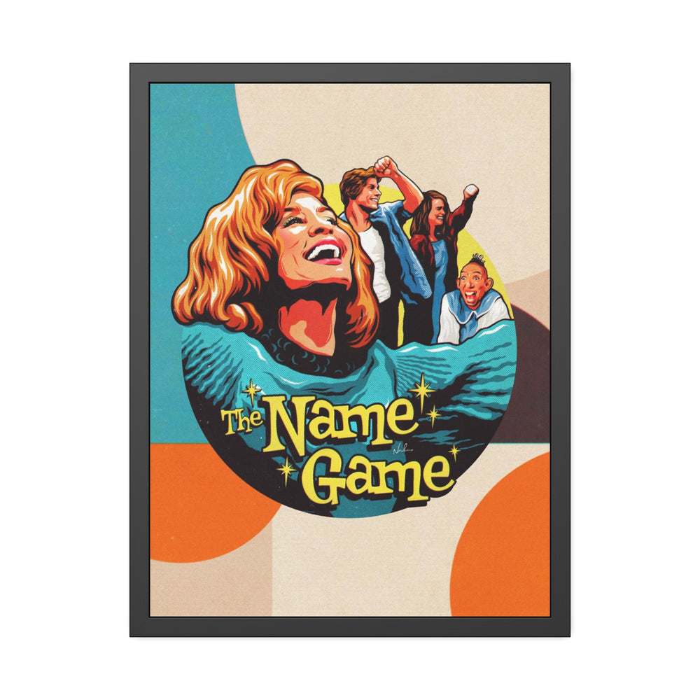 The Name Game [Coloured BG] - Framed Paper Posters