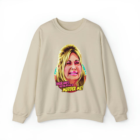 These Gays, They're Trying To Murder Me! [Australian-Printed] - Unisex Heavy Blend™ Crewneck Sweatshirt