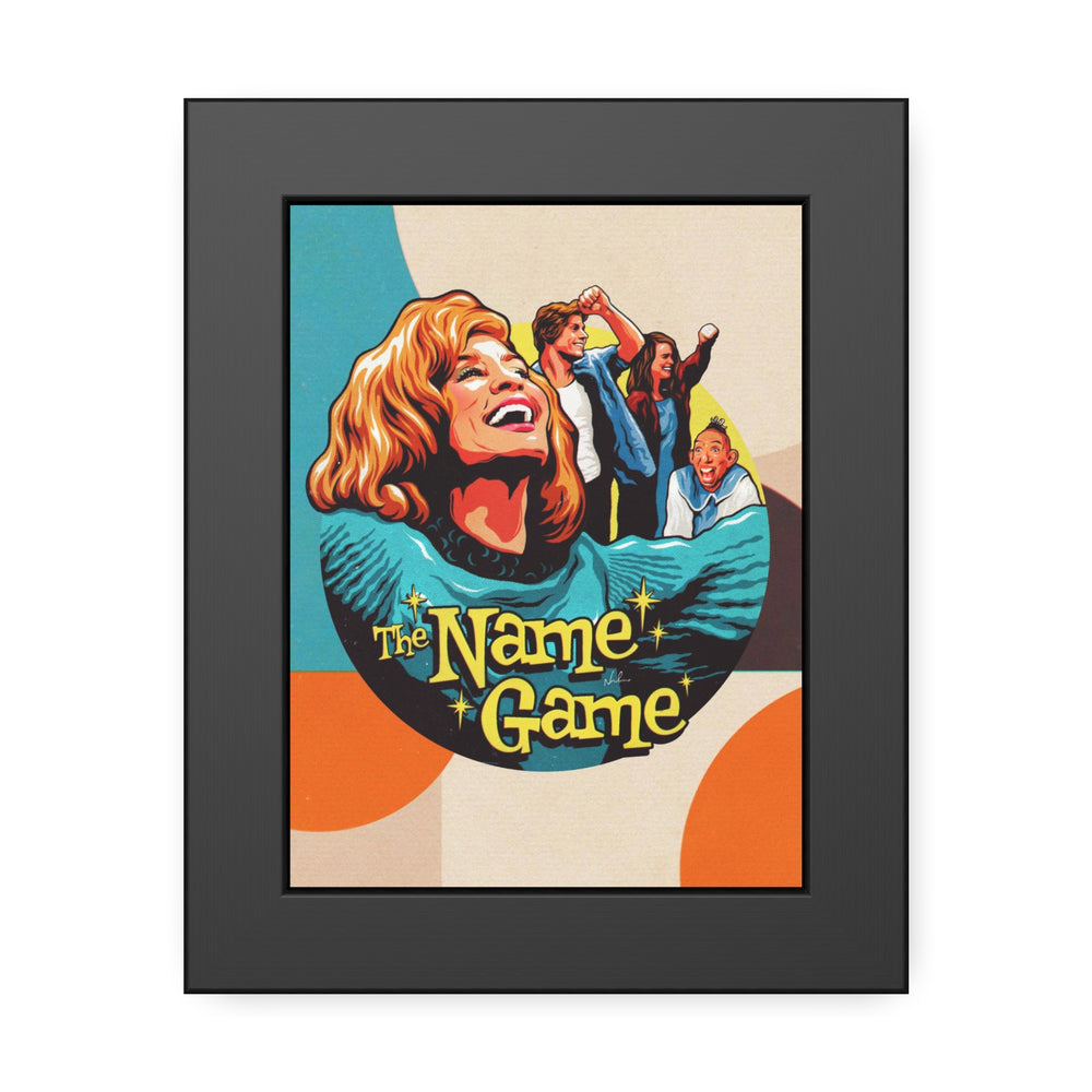 The Name Game [Coloured BG] - Framed Paper Posters