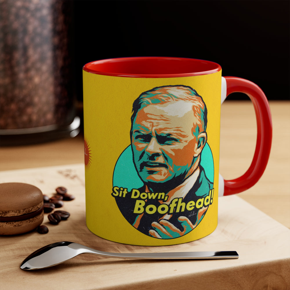 Sit Down, Boofhead! - 11oz Accent Mug (Australian Printed)