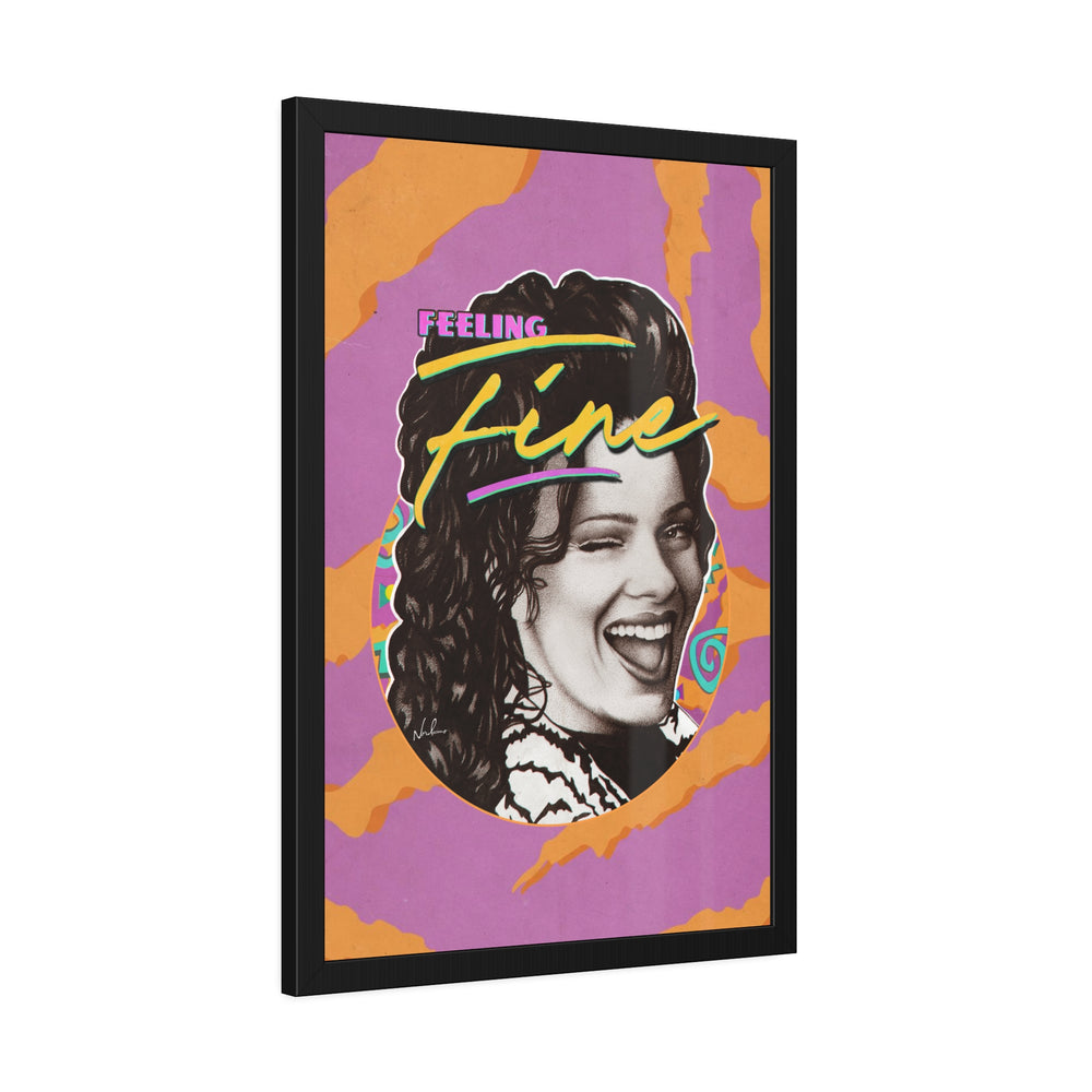 Feeling Fine [Coloured-BG] - Framed Paper Posters