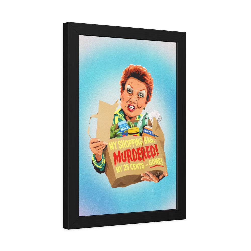 My Shopping Bag, Murdered! - Framed Paper Posters