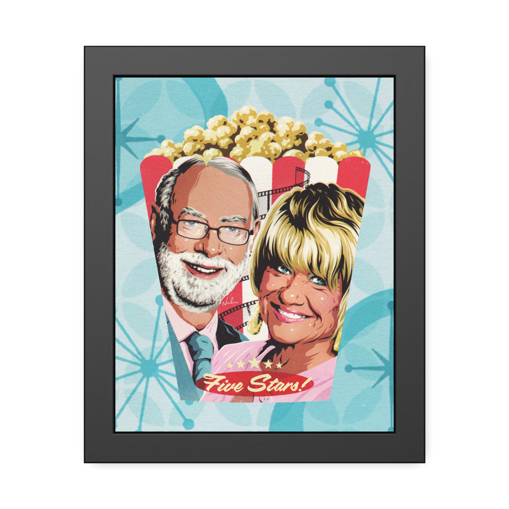 FIVE STARS! [Coloured-BG] - Framed Paper Posters