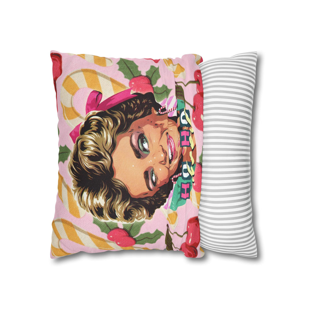 HO HO HOE! - Spun Polyester Square Pillow Case 16x16" (Slip Only)