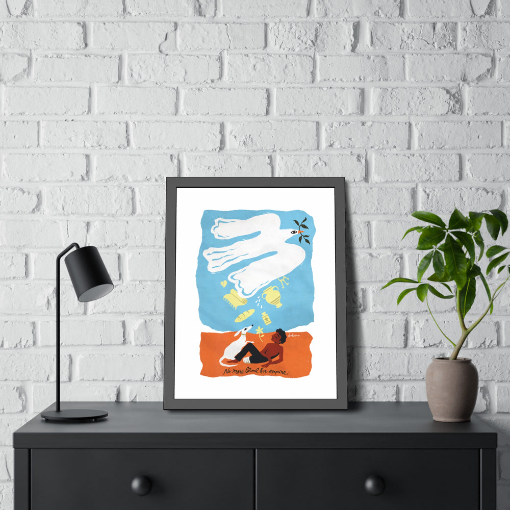 No More Blood For Empire - Framed Paper Posters