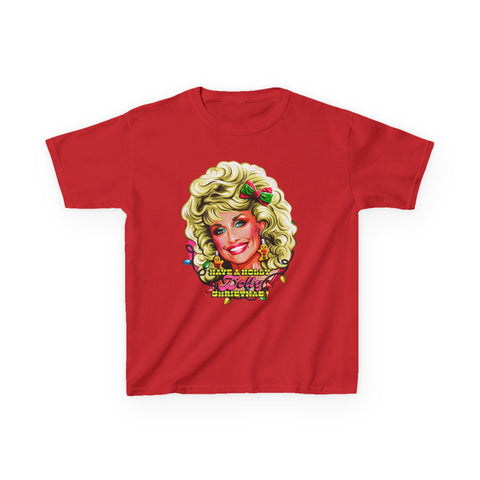 Have A Holly Dolly Christmas! [AU-Printed] - Kids Heavy Cotton™ Tee