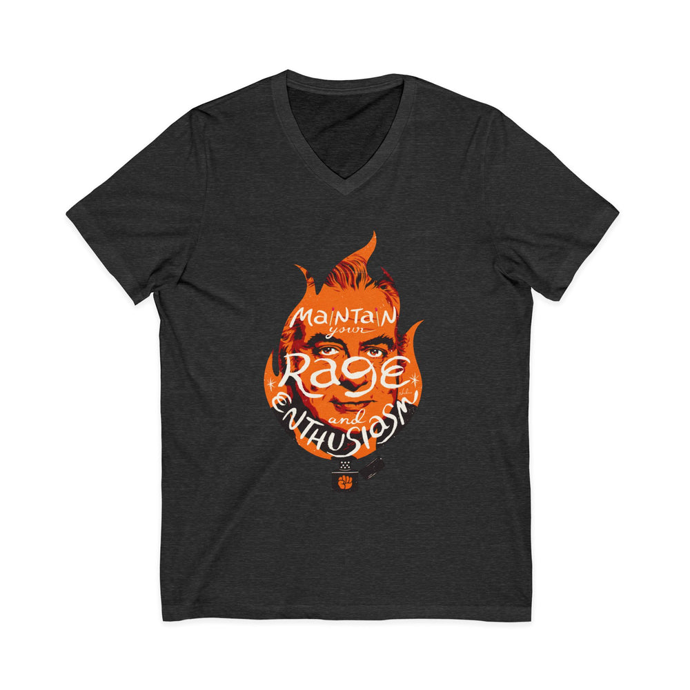Maintain Your Rage And Enthusiasm [US-Printed] - Unisex Jersey Short Sleeve V-Neck Tee
