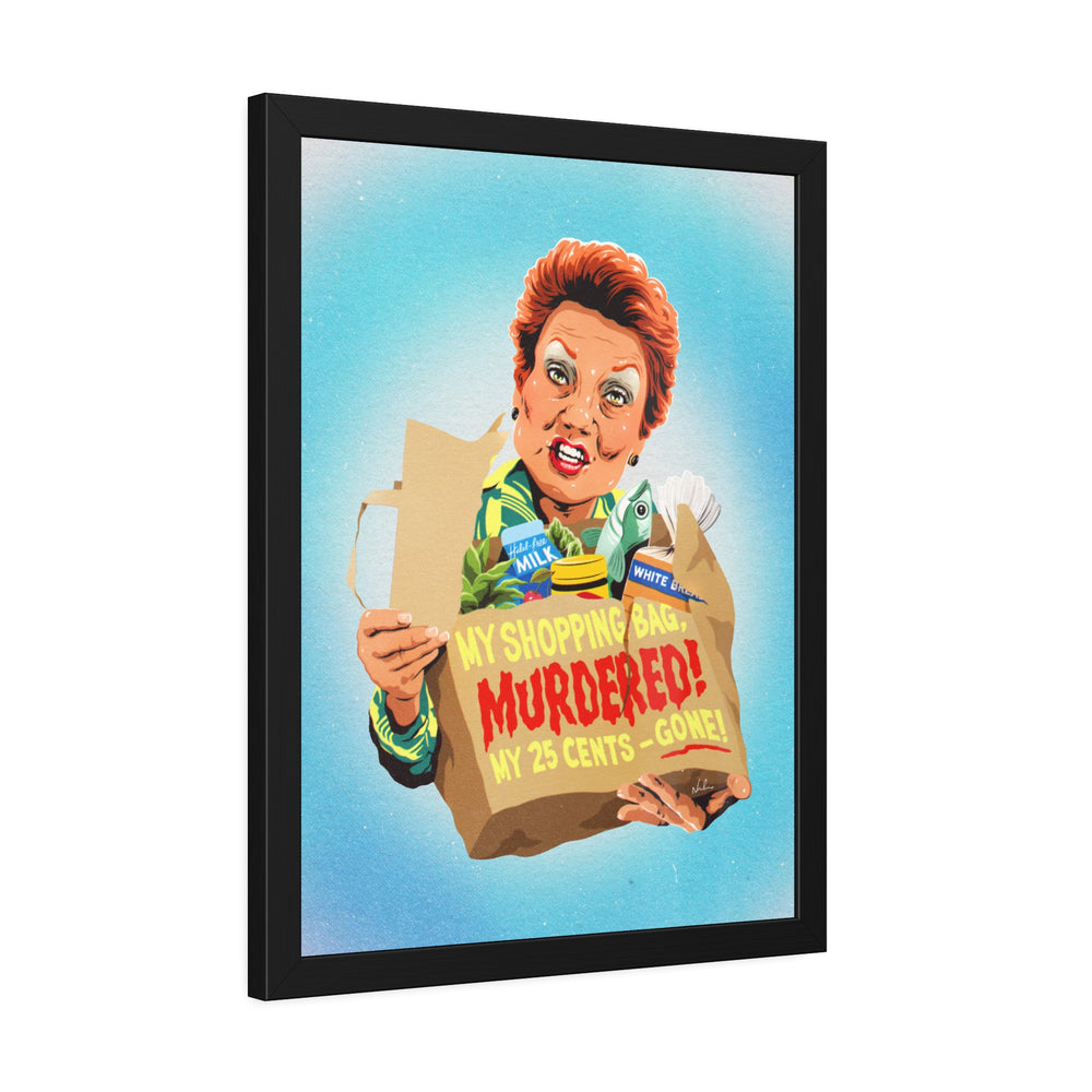 My Shopping Bag, Murdered! - Framed Paper Posters
