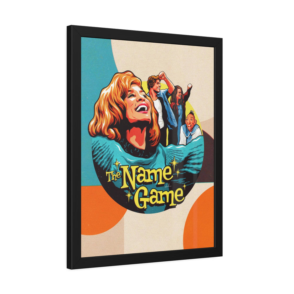 The Name Game [Coloured BG] - Framed Paper Posters