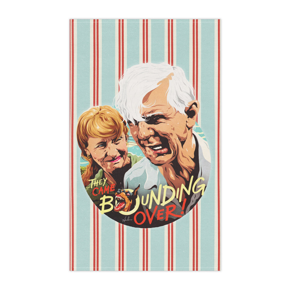 THEY CAME BOUNDING OVER! - Tea Towel