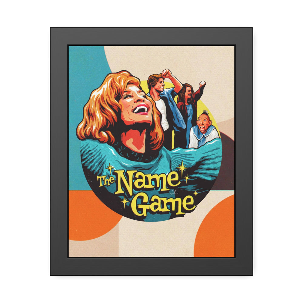 The Name Game [Coloured BG] - Framed Paper Posters