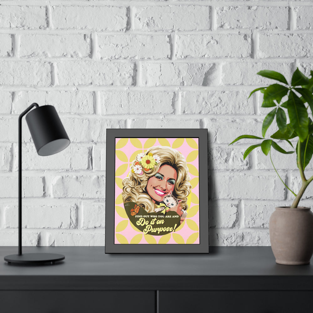 Do It On Purpose [Coloured-BG] - Framed Paper Posters