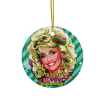 Have A Holly Dolly Christmas! [US-Printed] - Ceramic Ornaments