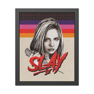 SLAY [Coloured-BG] - Framed Paper Posters