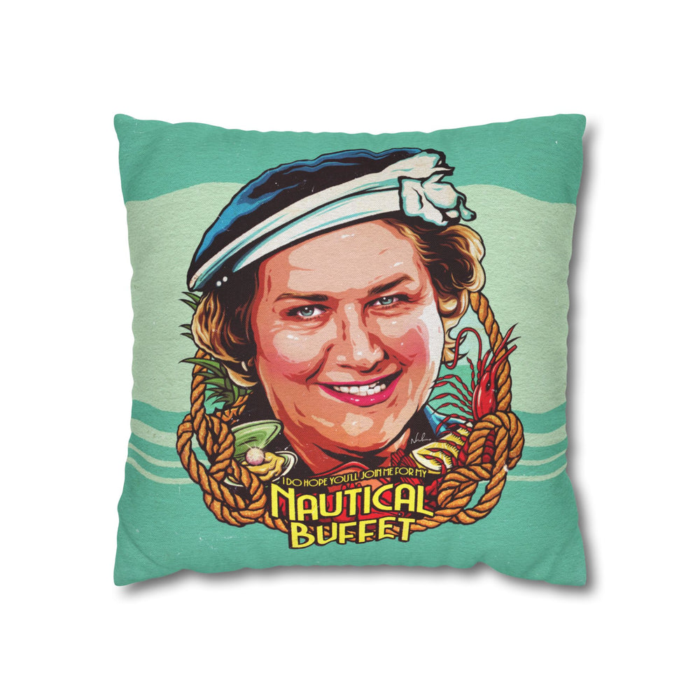 Nautical Buffet - Spun Polyester Square Pillow Case 16x16" (Slip Only)