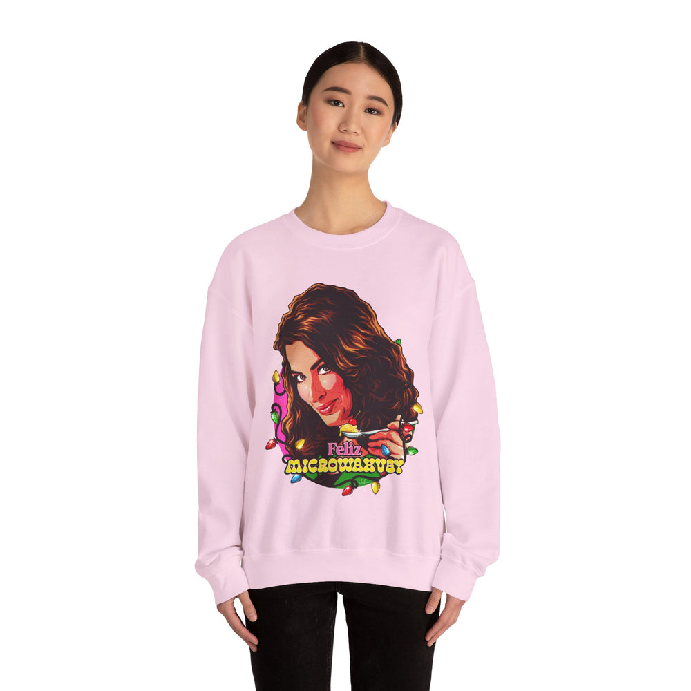 Feliz Microwahvey [UK-Printed] - Unisex Heavy Blend™ Crewneck Sweatshirt