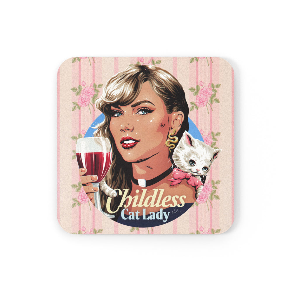 Childless Cat Lady - Cork Back Coaster