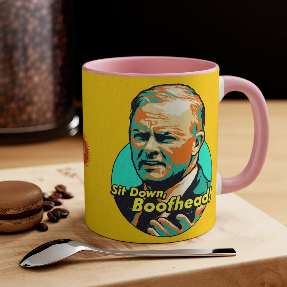 Sit Down, Boofhead! - 11oz Accent Mug (Australian Printed)