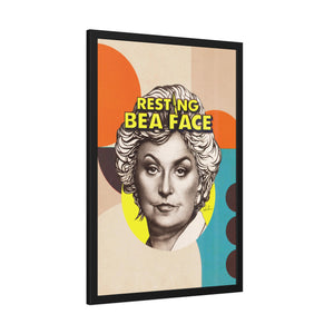 RESTING BEA FACE [Coloured-BG] - Framed Paper Posters