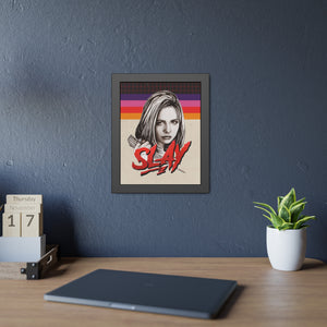 SLAY [Coloured-BG] - Framed Paper Posters