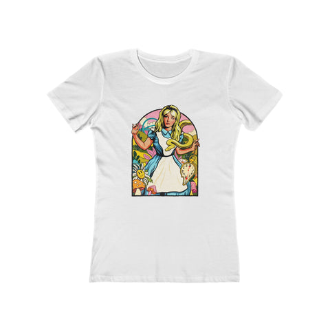 Down The Rabbit Hole [US-Printed] - Women's The Boyfriend Tee