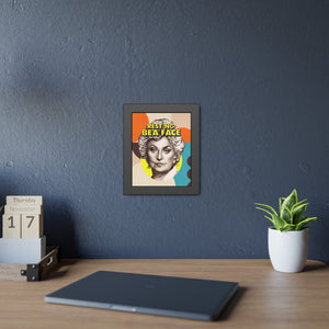 RESTING BEA FACE [Coloured-BG] - Framed Paper Posters