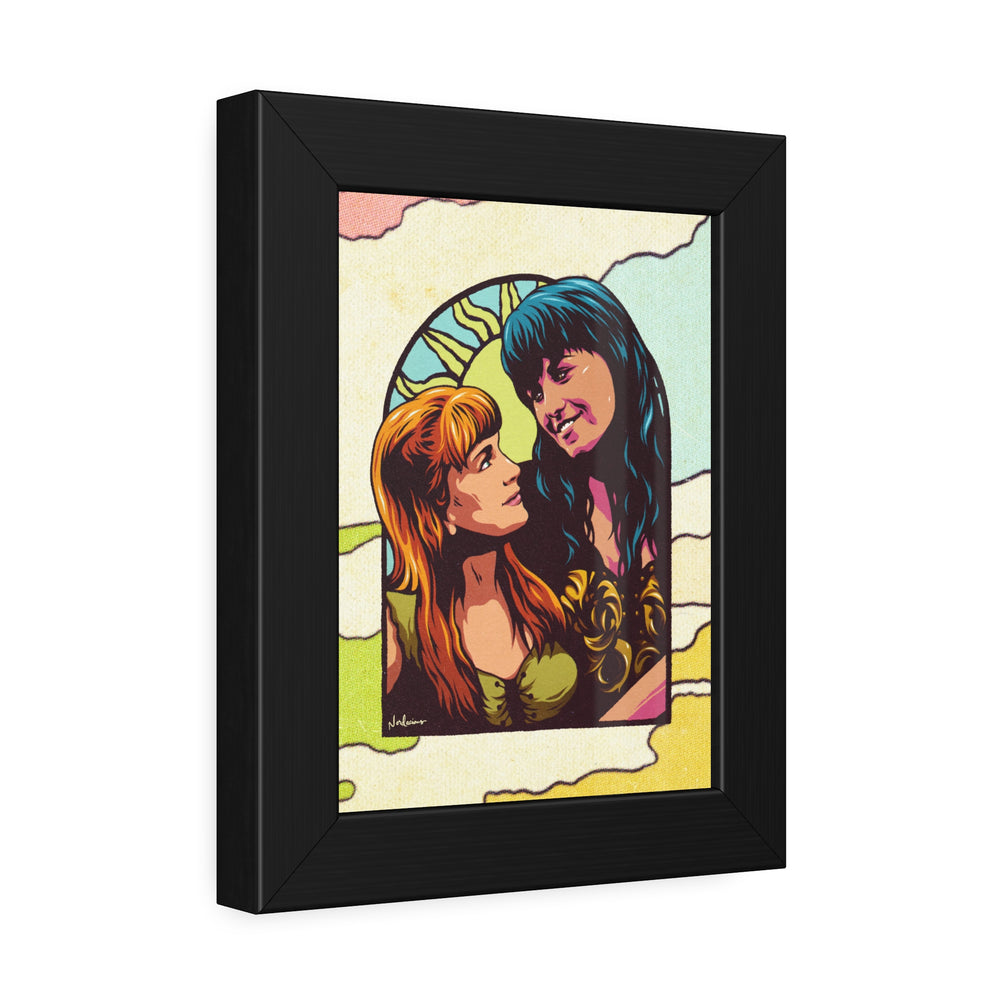XENA X GABRIELLE [Coloured-BG] - Framed Paper Posters