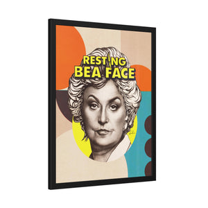 RESTING BEA FACE [Coloured-BG] - Framed Paper Posters