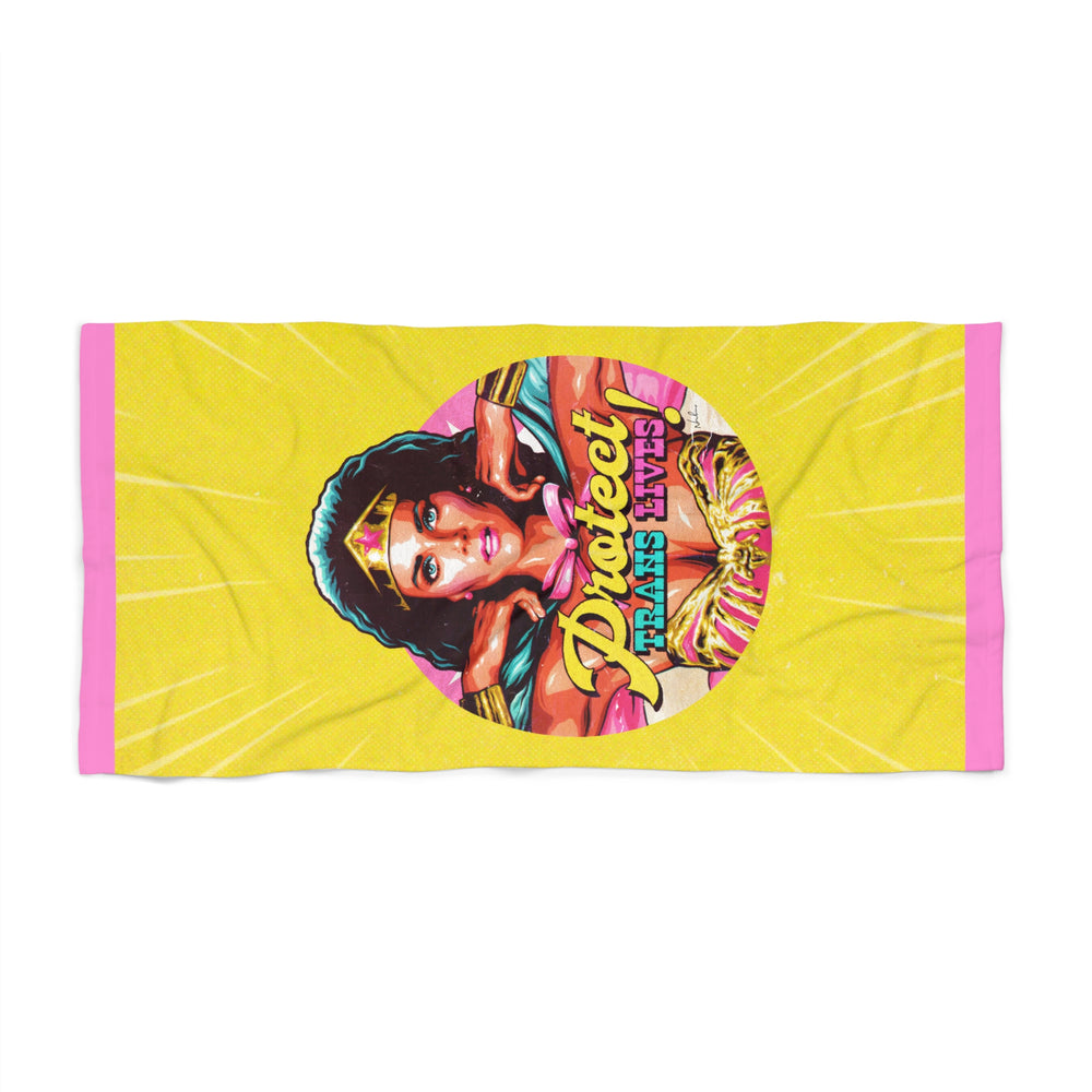 PROTECT TRANS LIVES - Beach Towel