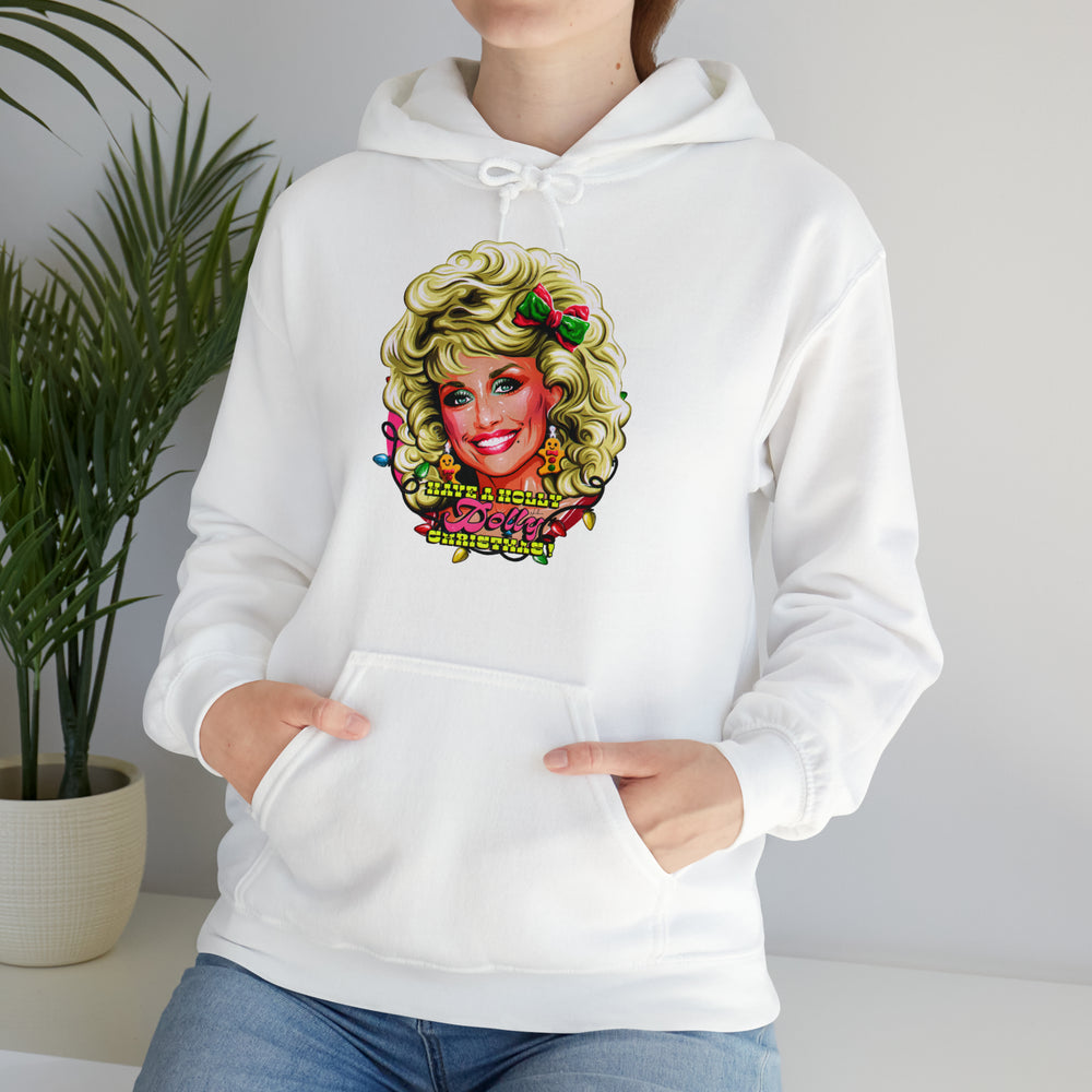 Have A Holly Dolly Christmas! [Australian-Printed] - Unisex Heavy Blend™ Hooded Sweatshirt