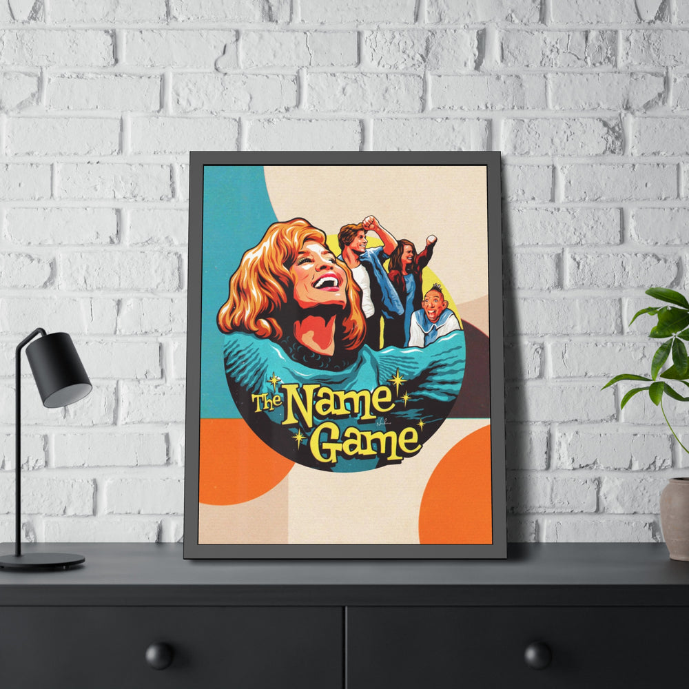 The Name Game [Coloured BG] - Framed Paper Posters