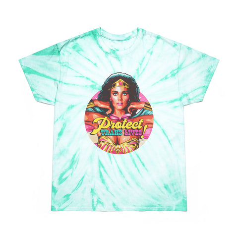 PROTECT TRANS LIVES [US-Printed] - Tie-Dye Tee, Cyclone