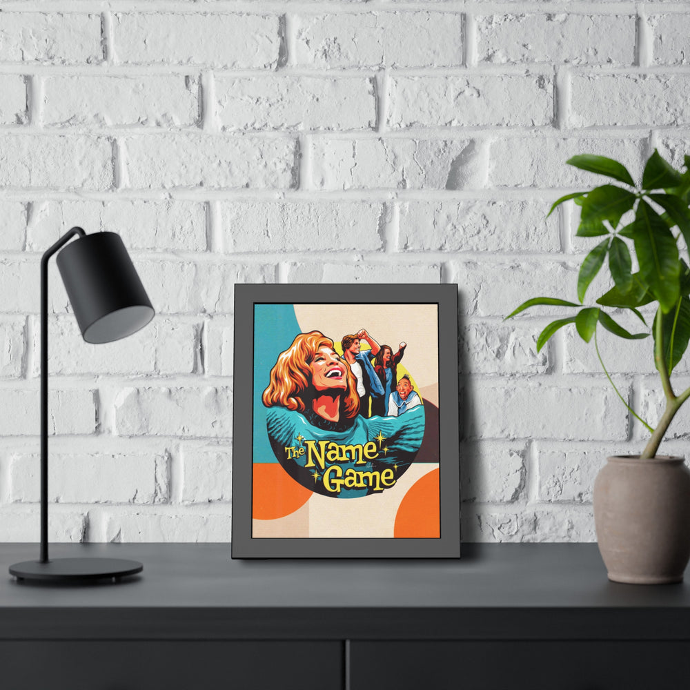 The Name Game [Coloured BG] - Framed Paper Posters