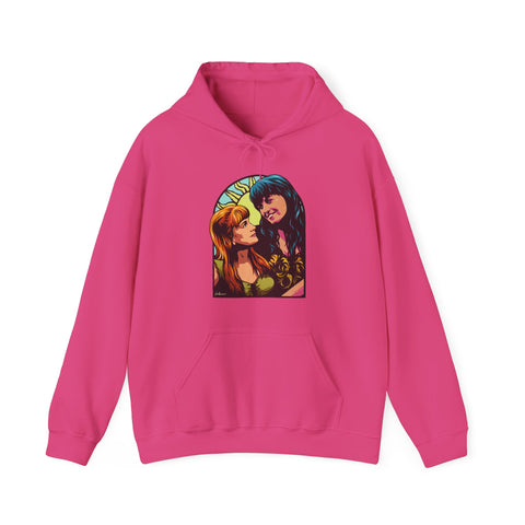 XENA X GABRIELLE [US-Printed] - Unisex Heavy Blend™ Hooded Sweatshirt