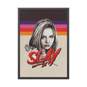 SLAY [Coloured-BG] - Framed Paper Posters