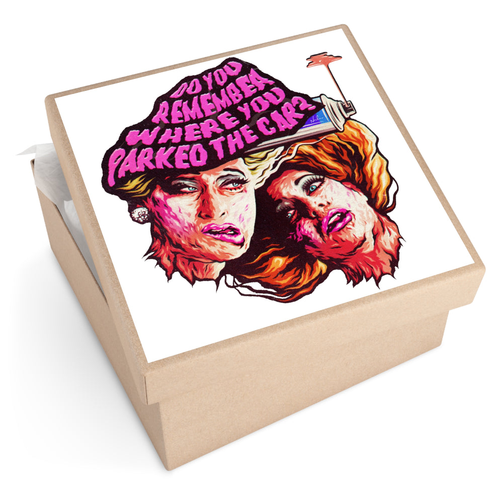 Do You Remember Where You Parked The Car? [US-Printed] - Square Vinyl Stickers