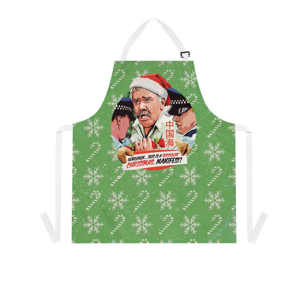 GENTLEMEN... THIS IS A SUCCULENT CHRISTMAS, MANIFEST! - Apron (AOP)