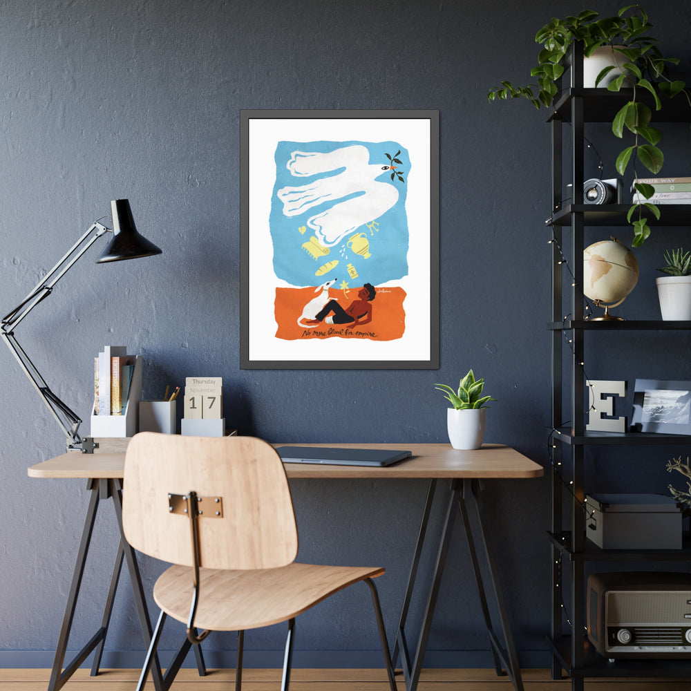 No More Blood For Empire - Framed Paper Posters